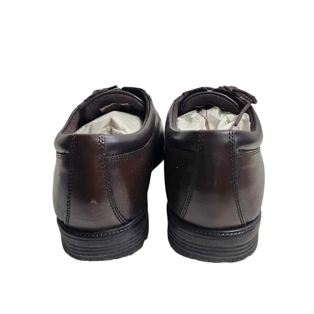 Rockport Brown Hydro Shield Water Proof Leather 7.5 Apron Toe Shoes